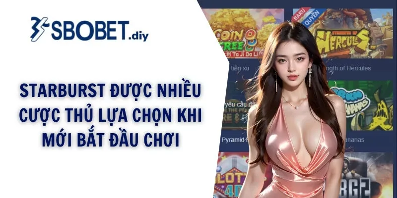 Starburst được nhiều cược thủ lựa chọn khi mới bắt đầu chơi